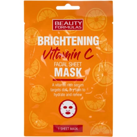 Beauty Formulas Brightening Vitamin C Facial Sheet Mask 1 st