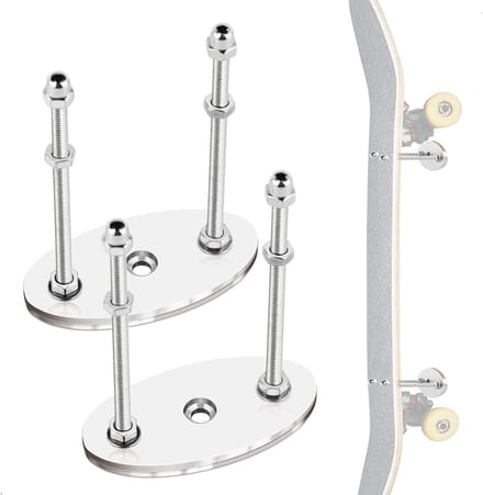 Skateboard Wandhouder - Deck Hanger - Opbergen - Robuust Metaal - 2x1x1 cm - Zilver
