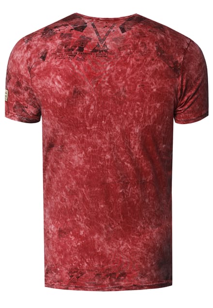 V-hals T-shirt met logo-print aan de zijkant