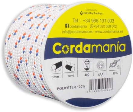 Touw Wit - Bevestigingsmateriaal - Diverse Klussen - Sterk Polyester - 8 mm - Wit