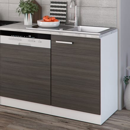 Vicco Optima Complete keukeneenheid – 270 cm zonder werkblad Antraciet/wit