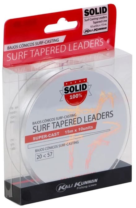Kali Kunnan Solid Surf 15 M Taps Toelopende Onderlijn Transparant 0.180-0.570 mm