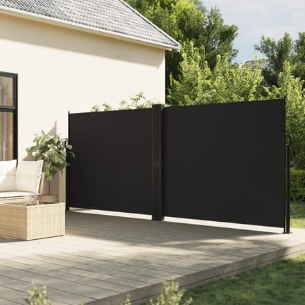 vidaXL - Windscherm - uittrekbaar - 180x1000 - cm - zwart