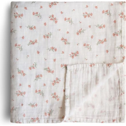 Mushie hydrofiele doek pink flower 120 x 120