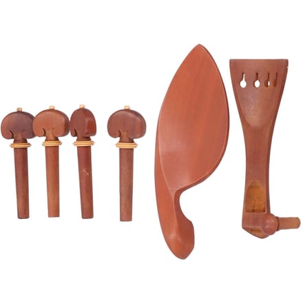 Viool Kinsteun Set 4 4 Hout Staartstuk Stempen Eindknop Kit Onderdelen Accessoire BZ10 brown