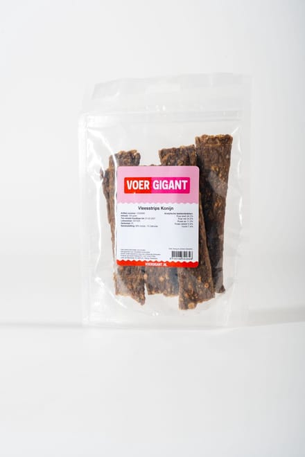 Vleesstrips Konijn 12 x 100 g