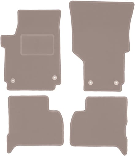 Beige velours matten voor: Volkswagen Amarok pick-up (2010-)