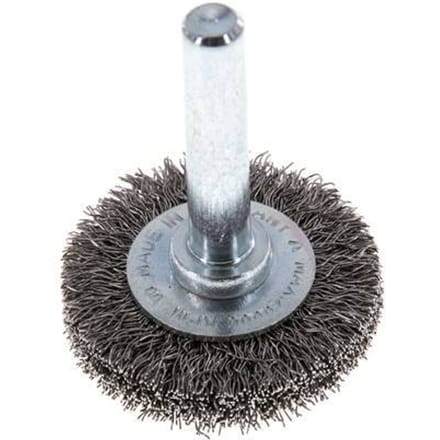Staaldraad Gegolfde Ronde Staalborstel Diameter 30 mm/ As 6 mm