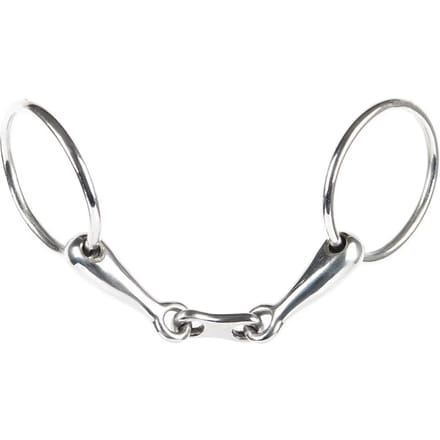 2-rings bit voor paarden met dubbele pauze Harry's Horse Flat link 16 mm