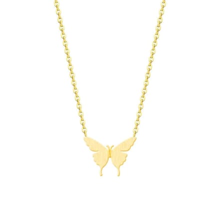 Ketting met hanger vlinder goudkleur