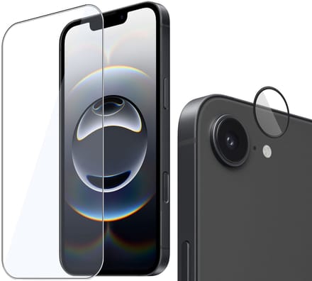 ChiGuard Screenprotector + Camera beschermglas geschikt voor Apple iPhone 16e Screenprotector - Beschermglas - Camera - Curved - GuardCover