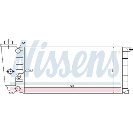 Radiator, motorkoeling NISSENS 61837