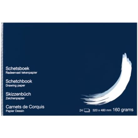 Schetsboek papyrus 320x480mm 160gr 24 vel