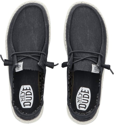 HEYDUDE Wendy Canvas Dames Instappers Black Maat 37