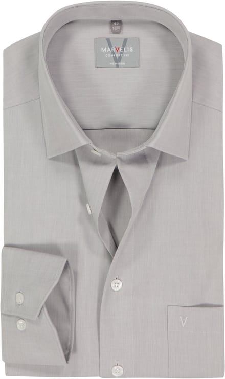 MARVELIS comfort fit overhemd - grijs