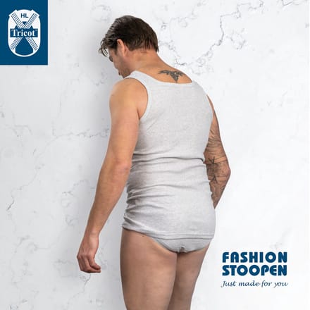 HL Tricot - Heren singlet/onderhemd - Maat 5XL - Mannen - GRIJS -