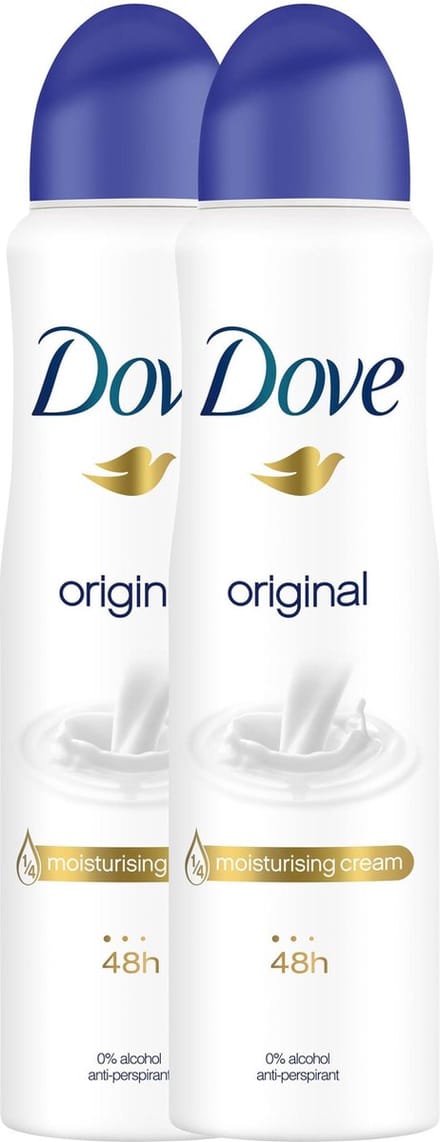 Dove Original Women Deodorant - 2 x 150 ml - Voordeelverpakking