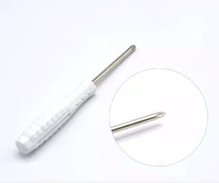 5x Kruiskop Schroevendraaier - 3 x 95 mm - Wit