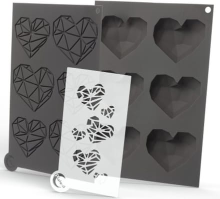 Plate-it sjablonen Love at First Bite - 3-delige set
