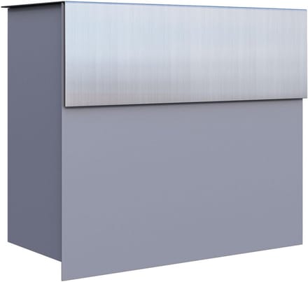 Wandbrievenbus Molto - Stijlvol Postvak - Veilig Post Opslaan - Modern Design - 45x37x18 cm - Grijs Metallic