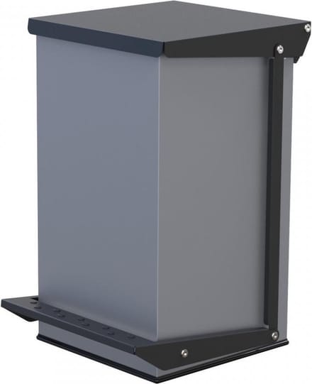 Sherman industriële pedaalemmer 2 x 25 liter afvalscheiding 55x40x34 cm