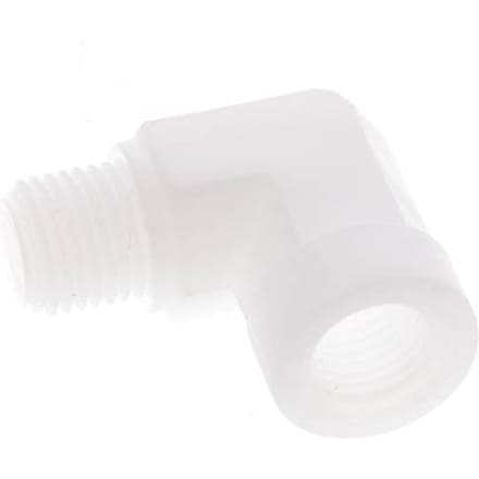 90° L-Koppeling G1/4" Buitendraad X Binnendraad Polypropyleen (PP) 10bar FDA