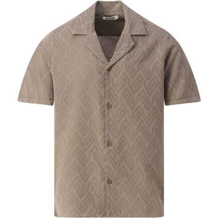 regular fit vrijetijdsoverhemd van mix van viscose en katoen model 'Bijan'