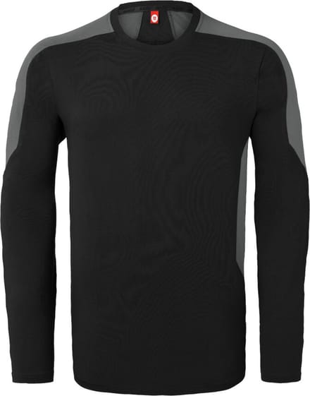 HAVEP T-shirt lange mouw Bicolor 10073 - Zwart/Charcoal - M