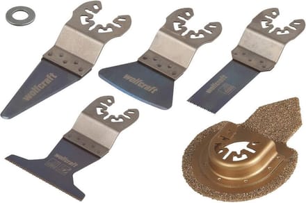 wolfcraft - Vibratiezagen-starterset "PRO" 5-dlg., universele centreerhals - 3962000