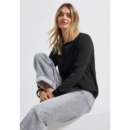 Materiaalmix chiffon shirt