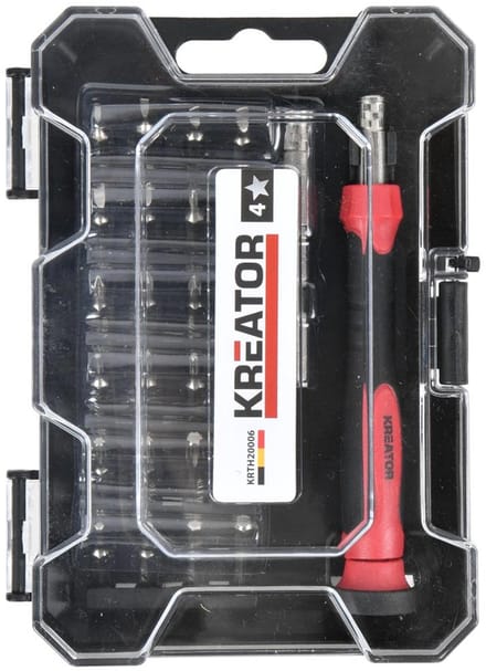 Kreator Ratelschroevendraaier set KRTH20006 - Ratelschroevendraaier set 26 st.