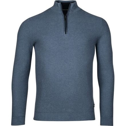 Baileys Trui Half Zip Structure Knit Denim Blue / male