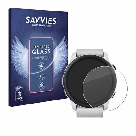 Savvies - Glas Screenprotector voor Garmin Forerunner 745 - Gehard Beschermglas 9H 3 Stuks