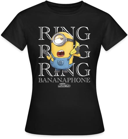 Minions Ring Bananaphone Ringen T-Shirt Dames