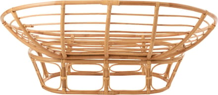 J-Line zetel Roni+ kussen - jute/textiel - naturel/wit