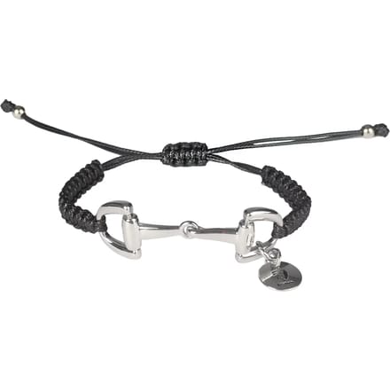 Horka Gevlochten Armbandje Bit Zwart/Zilver - One size