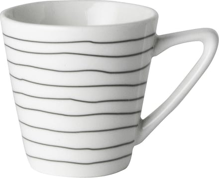Dutch Rose Loft Zwart-Wit Espresso Kopje Zwarte Strepen 9 cl