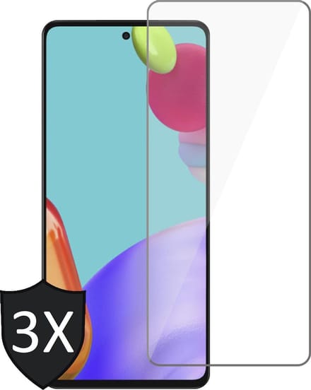Screenprotector geschikt voor Samsung A52 - 3x Glas Screen Protector