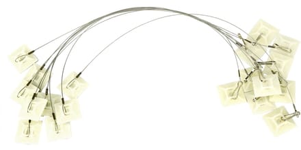 Plak-Anker voor voerdoos – Tweezijdig – 25 cm + haak – Set 10 stuks