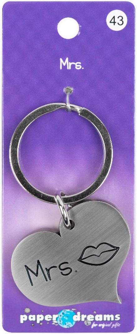 Hart sleutelhanger - Mrs. (zoen)