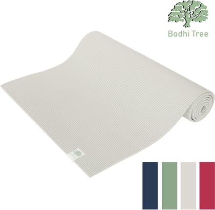 Bodhi Tree Yogamat 6 mm (183 × 61 cm) - Extra dik & antislip - Inclusief draagriem - Zand