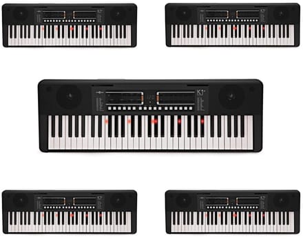 K1+ 61-Note Key-Lighting Keyboard with Bluetooth by Gear4music, 5 Pack