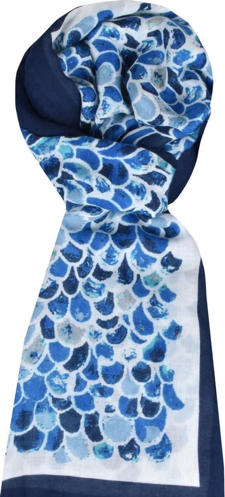 Sjaal- -Blauw tinten -100 % Viscose- natuurlijke materialen