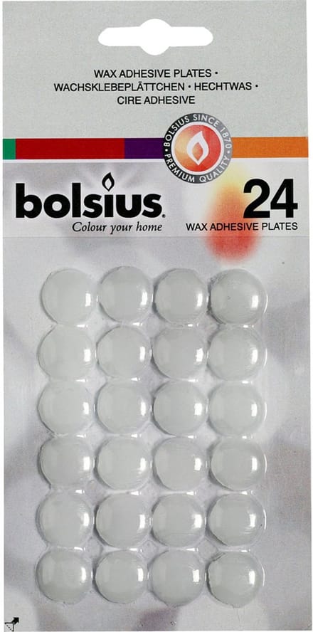 Bolsius - Hechtwasrondjes - 24 stuks per verpakking - Wit