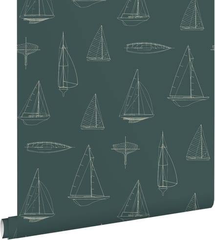 ESTAhome behang boten blauw - 50 x 900 cm - 132091