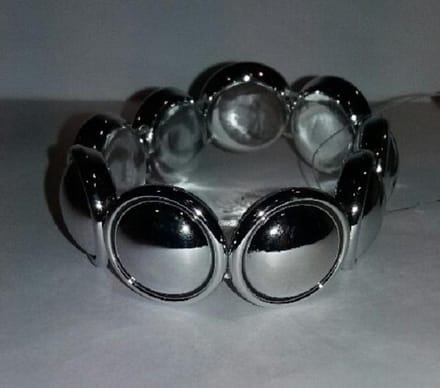 retro armband zilverkleurig