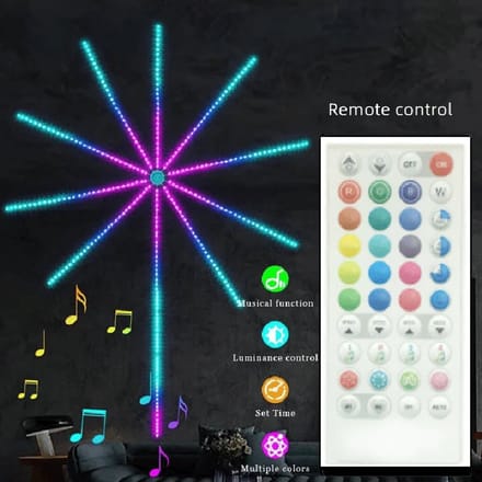 Vuurwerk Led Strip Light Bluetooth Smart Neon Strip App Led Lichten Strips Usb 5V Led Strips Kerstfeest Nieuwjaar Decoratie