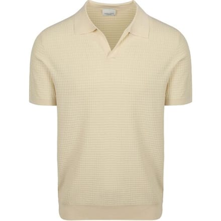 Polo Shirt Korte Mouw Profuomo Poloshirt Riva Structure Ecru