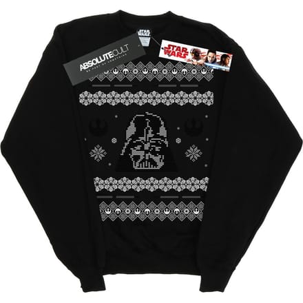 Star Wars Heren Kerstmis Darth Vader Fair Isle Sweatshirt (Zwart)