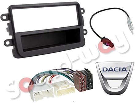 1 DIN Autoradio Radiopaneel Frame met Antenne Adapter en ISO Adapterkabel
